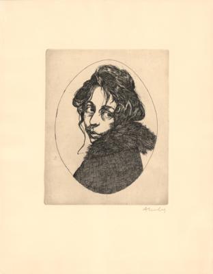 Lot #297 Stephen Crane: Sigmund Abeles Signed Etching - Image 1