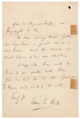 Lot #303 Edward Everett Hale Autograph Letter Signed - Image 2