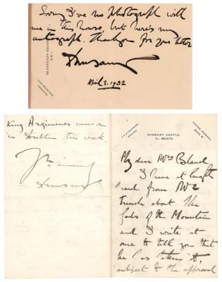 Lot #299 Lord Dunsany (2) Signed Items