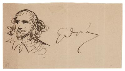 Lot #271 Gustave Dore Signed Sketch