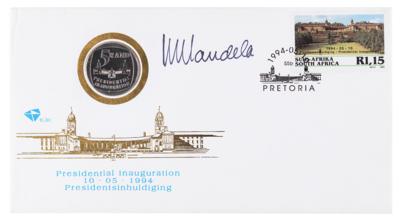 Lot #167 Nelson Mandela Signed Inauguration Cover