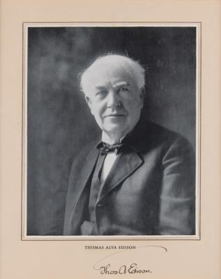 Lot #103 Thomas Edison Signed Photograph - Image 1
