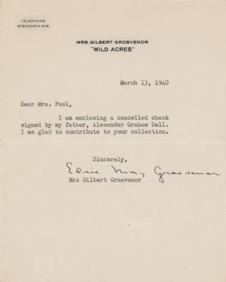 Lot #125 Alexander Graham Bell Rare Signed Check - Image 2