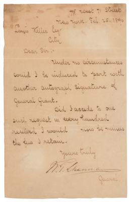 Lot #230 William T. Sherman Letter Signed,