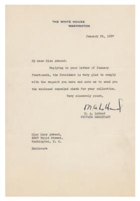 Lot #68 Franklin D. Roosevelt Filled Out and Signed Check - Image 2