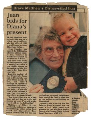 Lot #175 Princess Diana Donated Halcyon Days Gift Box for a Young Cancer Survivor - Image 10