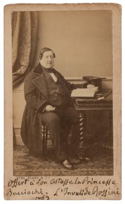 Lot #319 Gioachino Rossini Signed Photograph to