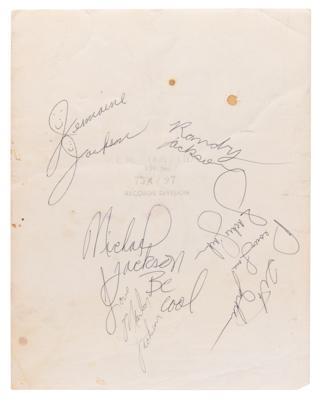 Lot #324 Jackson 5 Signed Photograph - Dated to Their 1973 Australian Tour - Image 1