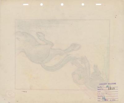 Lot #588 Satyr and Centaurette concept storyboard from Fantasia Concept Storyboard Drawing - Image 2