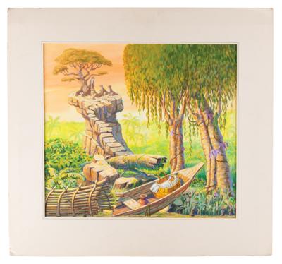 Lot #659 Mowgli and Wolves concept painting from The Jungle Book - Image 2