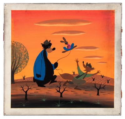 Lot #687 Mary Blair concept painting of Br'er Rabbit, Fox, and Bear from Song of the South: Gorgeous Mary Blair concept art for a classic Walt Disney folktale - Image 2