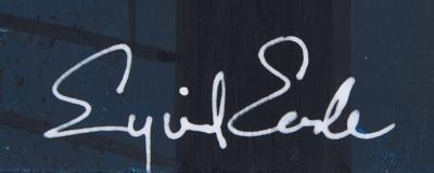 Lot #623 Eyvind Earle concept painting of Lady, Tramp, Tony, and Joe from Lady and the Tramp: Large and impressive Eyvind Earle concept painting for Lady and the Tramp's beloved 'Bella Notte' scene - Image 3