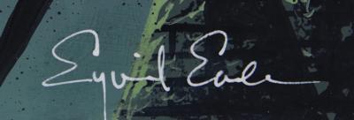 Lot #642 Eyvind Earle concept painting of Prince Phillip and Maleficent from Sleeping Beauty - Image 2