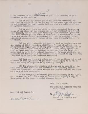 Lot #449 Humphrey Bogart and Lauren Bacall (2) Documents Signed - Image 3