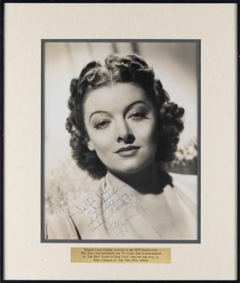 Lot #481 Myrna Loy Signed Photograph - Image 1