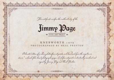 Lot #389 Led Zeppelin: Jimmy Page Signed Limited Edition Photographic Print by Neal Preston - Image 2