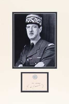 Lot #135 Charles de Gaulle Signature - Image 1