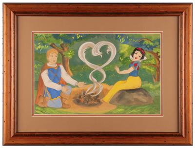Lot #562 Frank Follmer concept story painting for Snow White and the Seven Dwarfs Concept Story Painting - Image 2