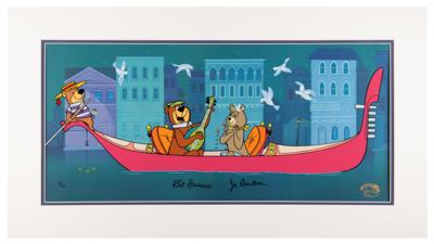 Lot #721 Yogi Bear limited edition super panoramic hand-painted cel signed by Bill Hanna and Joe Barbera Limited Edition Super Panoramic Hand-Painted Cel - Image 2