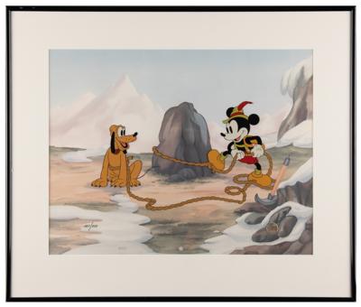 Lot #667 Mickey and Pluto limited edition hand-painted cel - 'Alpine Climbers' Limited Edition Hand-Painted Cel - Image 2