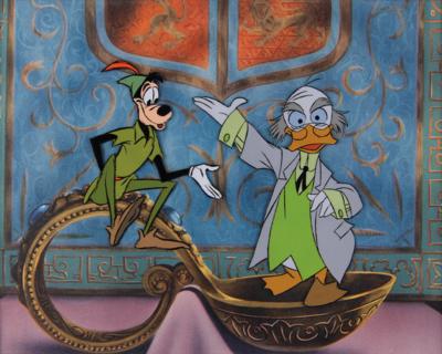 Lot #654 Ludwig Von Drake and Goofy production cel from Walt Disney's Wonderful World of Color Production Cel - Image 1