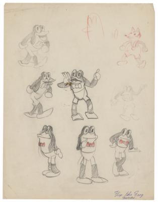 Lot #545 Flip the Frog concept model sheet drawing