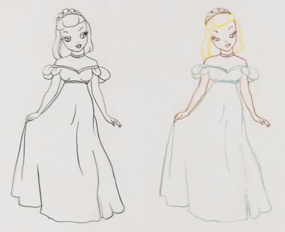 Lot #548 Princess Glory inker's model sheet cel from Gulliver's Travels - Image 1
