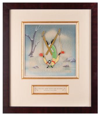 Lot #602 Goofy production cel from The Art of Skiing Production Cel - Image 1