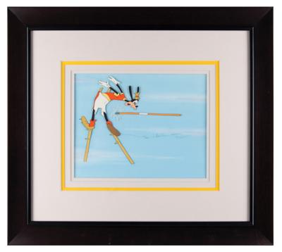 Lot #610 Goofy production cel and matching model color drawing from The Olympic Champ Production Cel and Model Color Drawing - Image 4