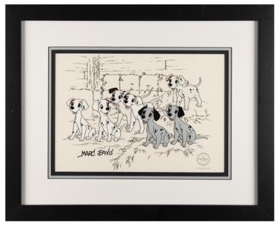 Lot #680 Dalmatian puppies limited edition serigraph cel from One Hundred and One Dalmatians - Signed by Marc Davis Limited Edition Serigraph Cel - Image 2