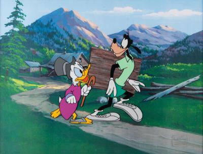 Lot #665 Goofy and Scrooge McDuck production cels from Sport Goofy in Soccermania Production Cels - Image 1