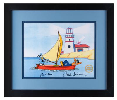 Lot #672 Donald Duck and Goofy limited edition serigraph cel from No Sail - Signed by Frank Thomas and Ollie Johnston Limited Edition Serigraph Cel - Image 2