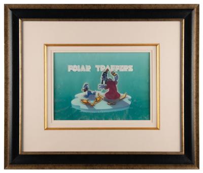 Lot #570 Donald Duck and Goofy key master title card set-up from Polar Trappers Key Master Title Card Set-Up - Image 2