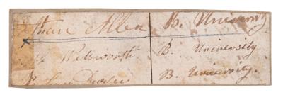 Lot #79 Ethan Allen Rare Signature - The Legendary