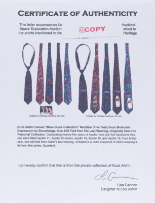 Lot #243 Buzz Aldrin's Personally-Owned and -Worn 'Moon Rock Collection' Necktie - Image 5