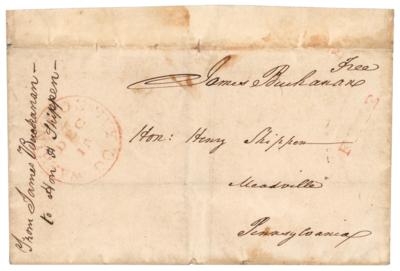 Lot #25 James Buchanan Signed Free Frank
