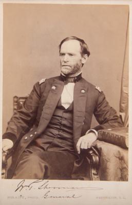 Lot #200 William T. Sherman Signed Brady's Cabinet