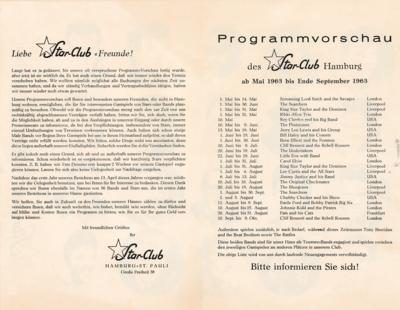 Lot #354 Beatles: Star-Club Program for May-September 1963 - Image 2