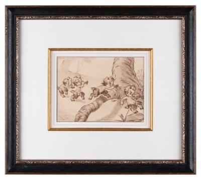 Lot #590 Satyrs concept storyboard drawing from Fantasia - Image 2