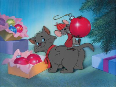 Lot #661 Berlioz and Roquefort publicity key master background set-up from The Aristocats - Image 1