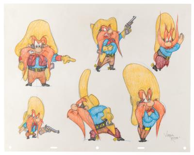 Lot #707 Yosemite Sam original model sheet drawing