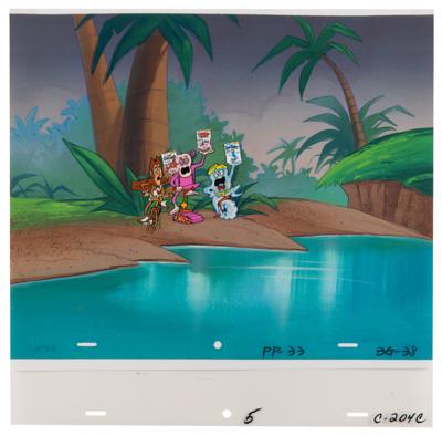 Lot #723 Count Chocula, Franken Berry, and Boo Berry production cel from a General Mills cereal TV commercial Production Cel - Image 2