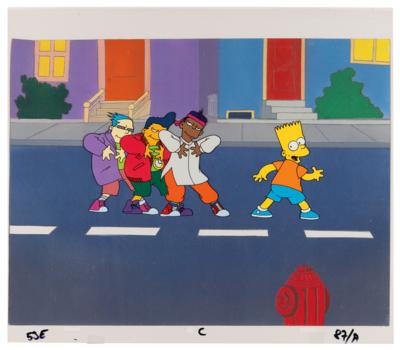 Lot #726 Bart Simpson and Dancers production cel