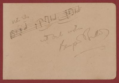 Lot #330 Benjamin Britten Autograph Musical