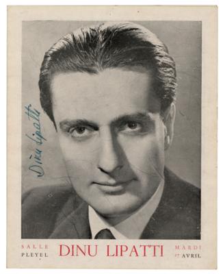 Lot #336 Dinu Lipatti Signed 'Salle Pleyel'