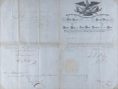 Lot #186 Antonio Lopez de Santa Anna Document