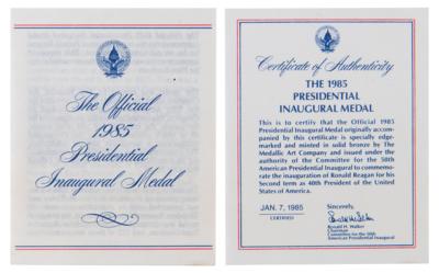 Lot #66 Ronald Reagan 1985 Presidential Inaugural Medal - Bronze - Image 6