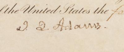 Lot #20 John Quincy Adams Document Signed as President - Image 2