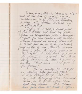 Lot #493 Robert Redford's Early Handwritten Diary (1959-1962) - Dated to the Start of His Professional Acting Career - Image 13