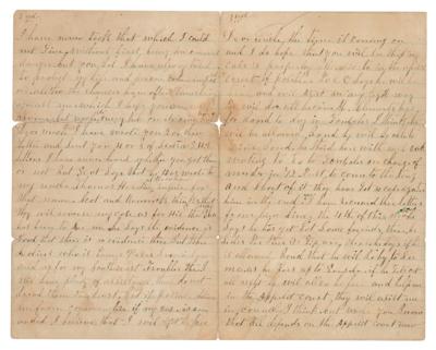 Lot #113 John Wesley Hardin Autograph Letter Signed from Jail: 